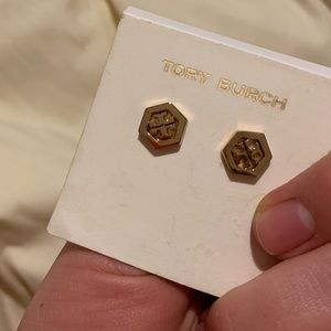 Tory Burch hexagon studs